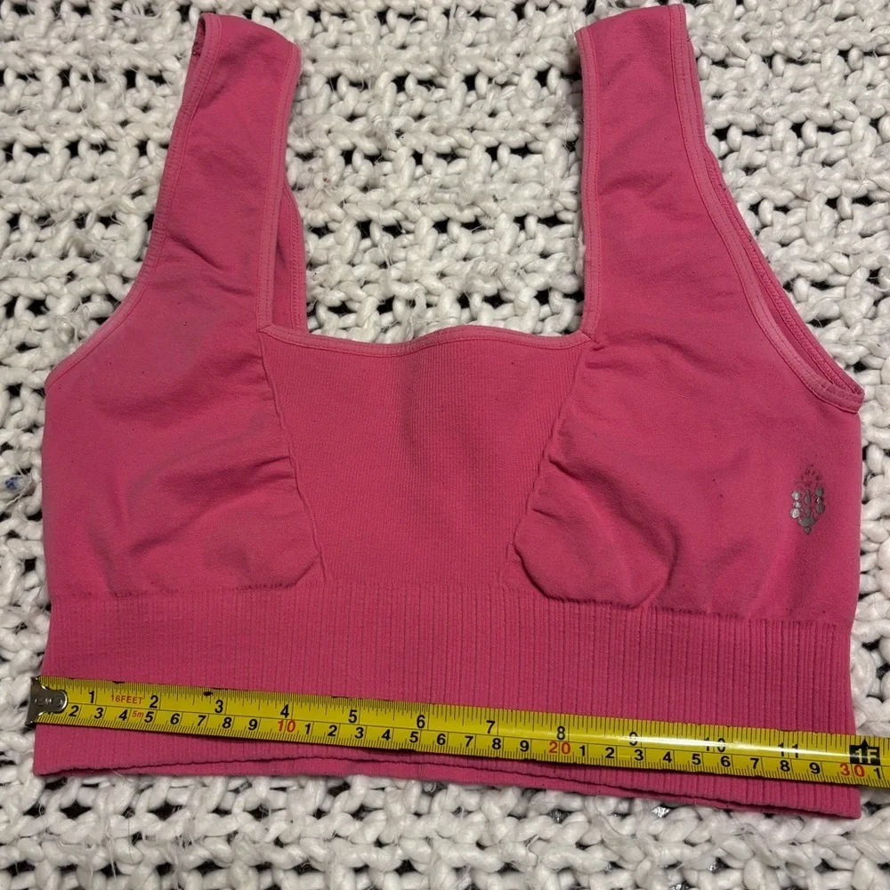 Free People Movement Square Neck Good Karma In Pink
